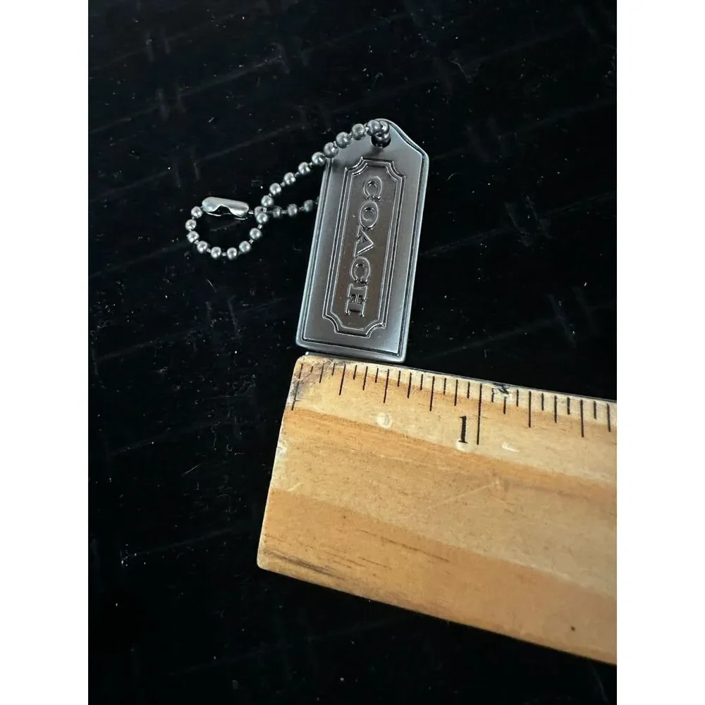 Coach Silver Metal Hangtag Keychain / Bag Charm EUC - Picture 3 of 4